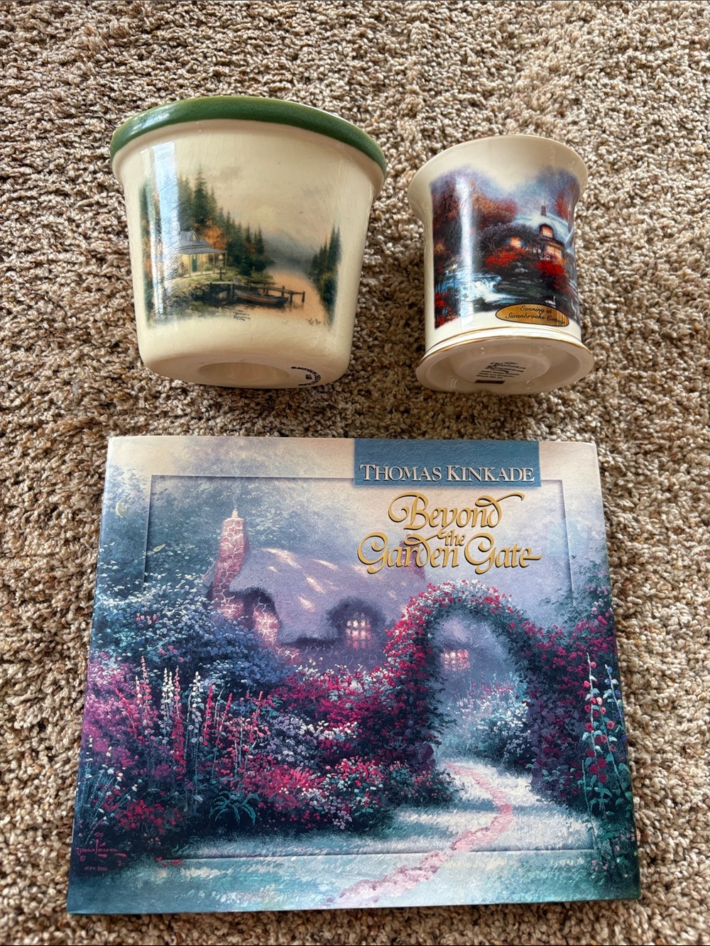 Thomas Kinkade Garden Path Print with Pink, Blue & Green Accents
